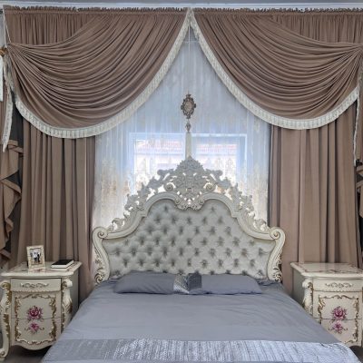 DRAPERIE CATIFEA CREM ÎNCHIS, PERDEA BAROCCO ,Denumire SIRIA