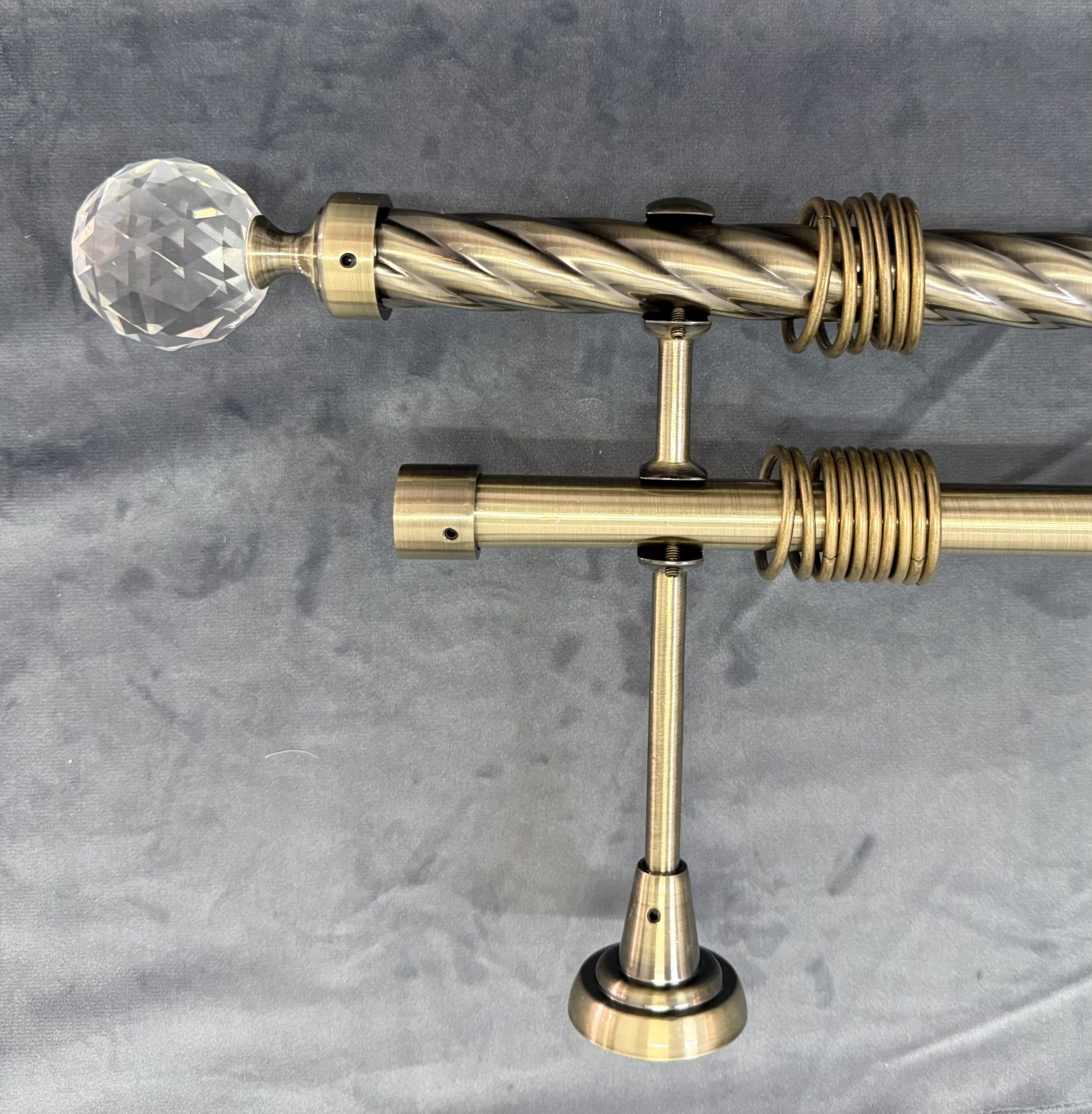 GALERIE DUBLA Q 25/19mm, AURIU ANTIC CRISTAL. Denumire:229 - imagine 2