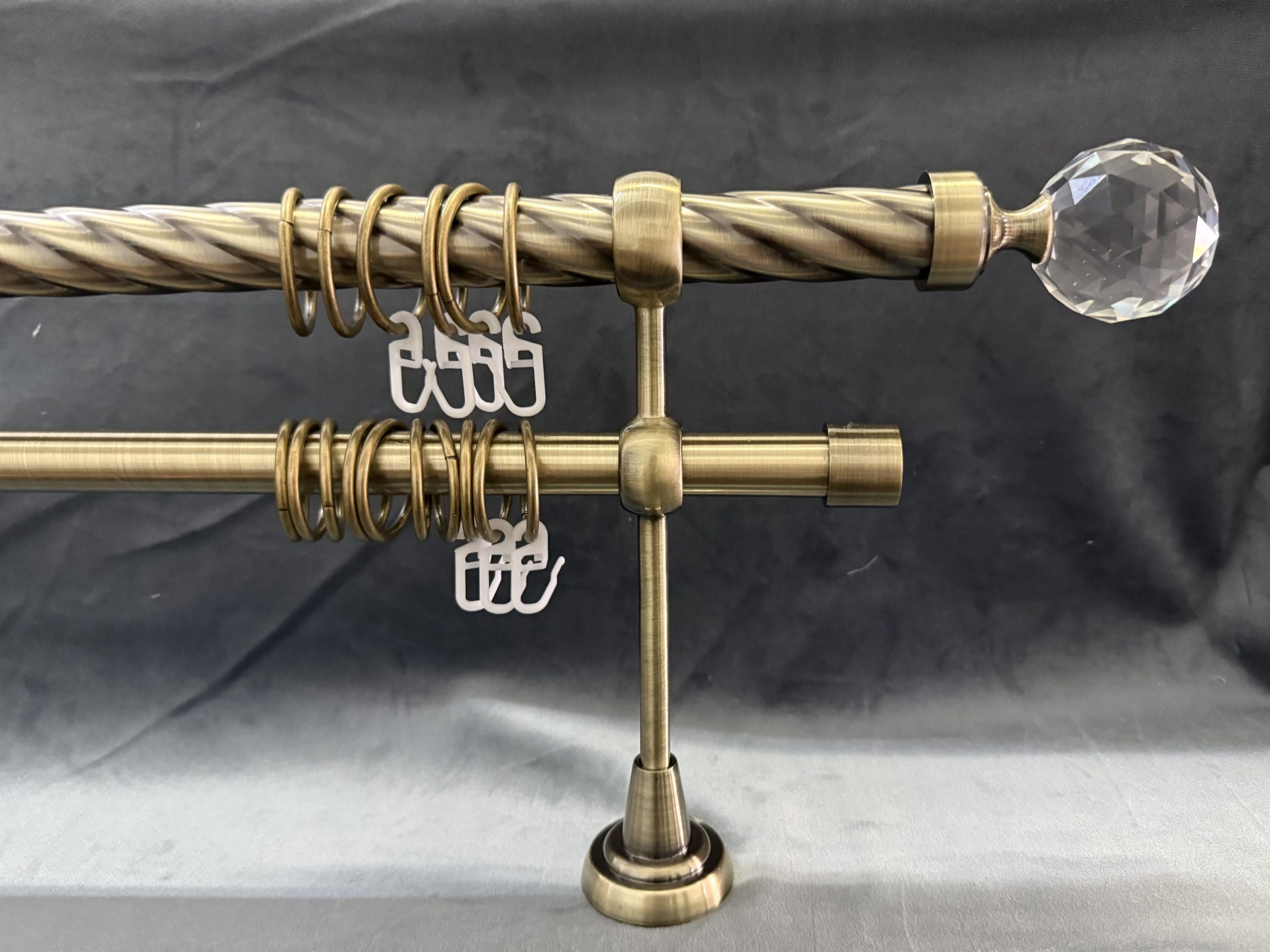 GALERIE DUBLA Q 25/19mm, AURIU ANTIC CRISTAL. Denumire:229