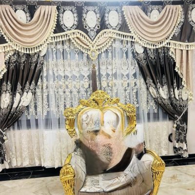 SET DRAPERIE CATIFEA 3D MARO CU CREM BRODATĂ, PERDEA 3D TULL BRODATĂ .          Cod  Produs : 6666