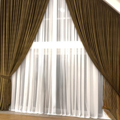 SET OBLIG DRAPERIE CATIFEA ,  CULOARE MARO, PERDEA TRIPLUVOAL ALB.          Cod.  Produs: 297109