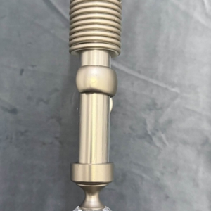 Galerie metalica simpla auriu antic cu inele cap cristal. Cod produs: 224