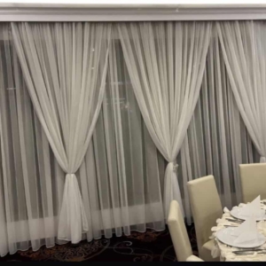 Set perdea tripluvoal alb. Cod produs: 809976